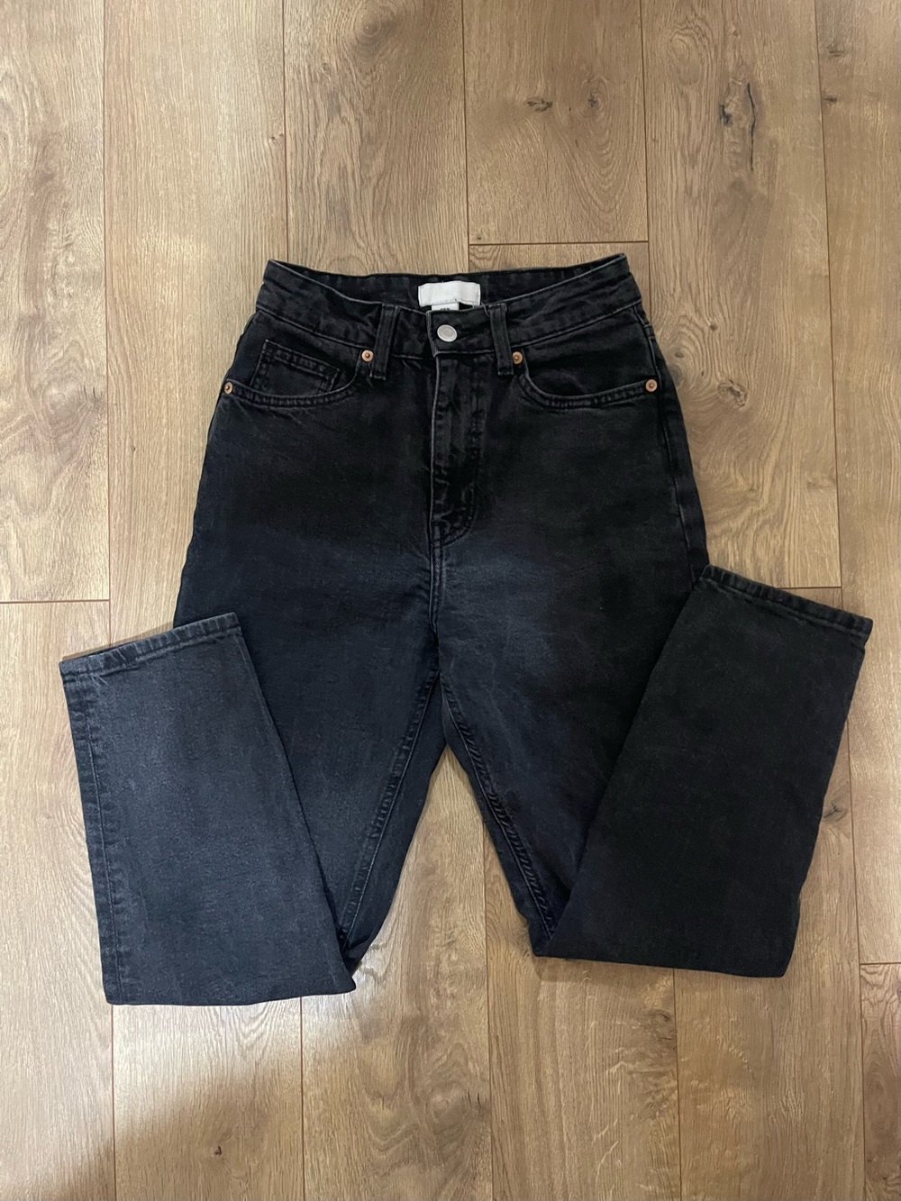 H&M Women's Black Straight-Leg Jeans